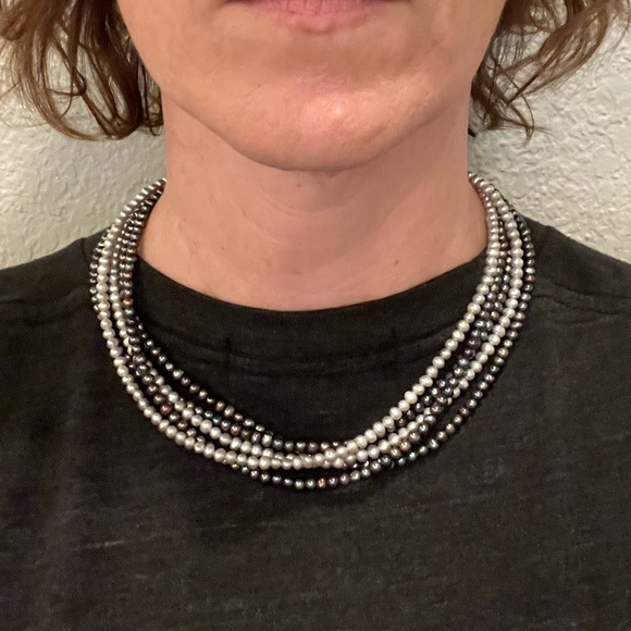 Silpada freshwater pearl multi strand necklace - Picture 3 of 4